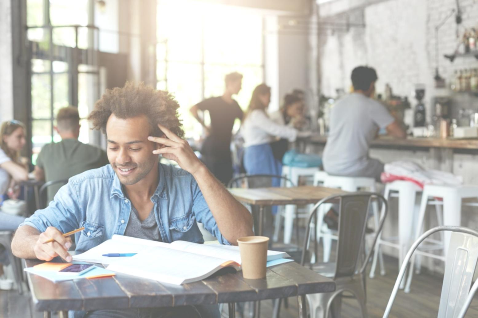 Students working together on financial analysis in modern classroom setting